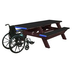 Single ADA Accessible Recycled Plastic Picnic Table