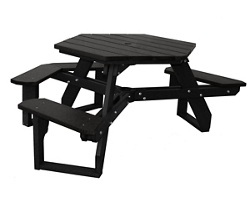 ADA accessible Standard Open Hexagonal Picnic Table