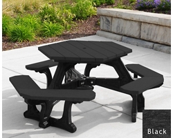 Recycled Plastic Standard Plaza Hexagonal Picnic Table
