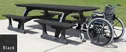 Commons Outdoor Table with Molded Frame 8' - ADA Accessible