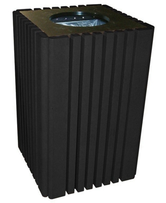 Recycled Plastic Outdoor Trash Receptacle- 40 Gallon Capacity