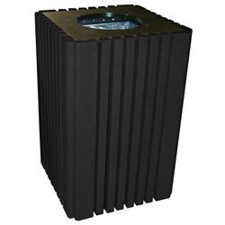 Recycled Plastic Outdoor Trash Receptacle- 40 Gallon Capacity