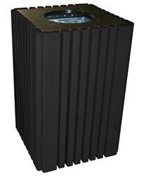Recycled Plastic Outdoor Trash Receptacle 40 Gallon