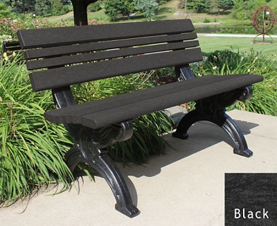 Outdoor Cambridge Bench High Density Plastic 4'