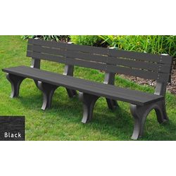 Deluxe Plastic Bench with Back 8'
