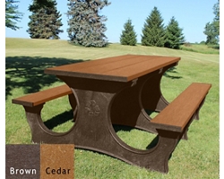 Easy Access Recycled Plastic Picnic Table 6'