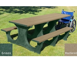 Easy Access ADA Accessible Recycled Plastic Picnic Table