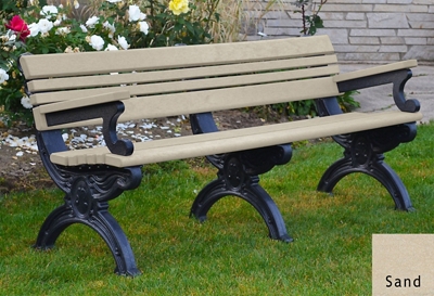 Outdoor Cambridge Bench with Arms 6'