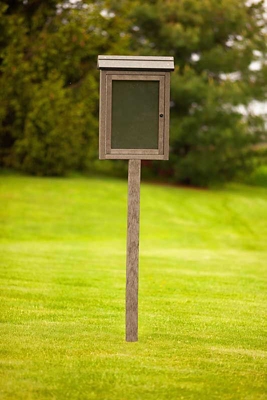 Single Post Outdoor Message Center