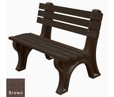 4'W Outdoor Bench with Backrest