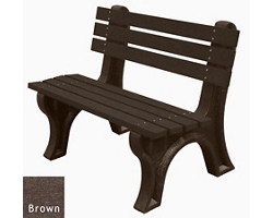 4'W Outdoor Bench with Backrest