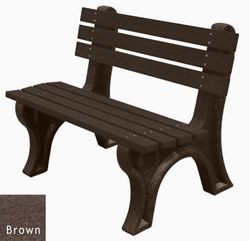 4'W Outdoor Bench with Backrest
