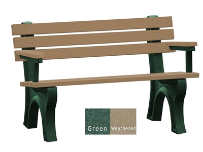 Garden bench best sale with backrest