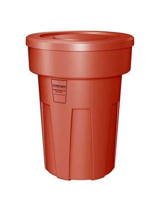 Heavy Duty All environment Waste Receptacle with floor guides- 50 Gallon