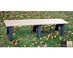 Recycled Plastic Economy Outdoor Bench - 6 Ft