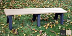 Recycled Plastic Economy Outdoor Bench - 6 Ft