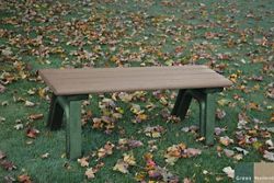 Recycled Plastic Outdoor Flat Bench - 4 Ft
