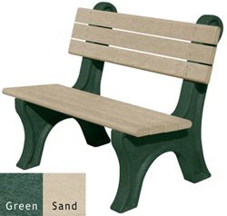 Recycled Plastic Outdoor Bench - 4 Ft