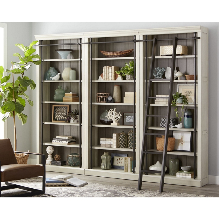 Toulouse 18 Shelf Bookcase Wall with Ladder - 94