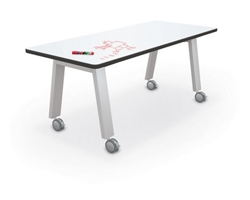 Compass Makerspace 36"H Whiteboard Table - 72"W x 30"D