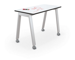 Compass Makerspace 42"H Whiteboard Table - 60"W x 30"D