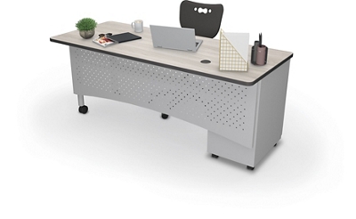 Single Pedestal Desk - 72"Wx30"D
