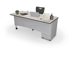 Single Pedestal Desk - 72"Wx30"D