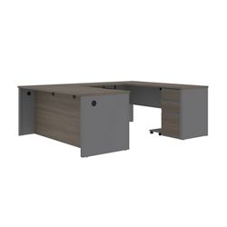 Prestige Plus Contemporary Reversible U-Desk with Locking Drawers 72"W