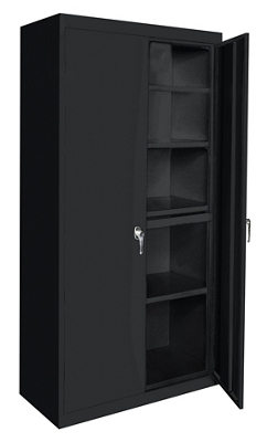 Hetfield Six Shelf Steel Storage Cabinet with Locking Doors - 36W