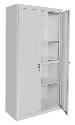 Hetfield Six Shelf Steel Storage Cabinet with Locking Doors - 36W