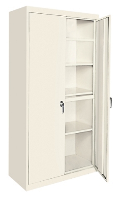 Hetfield Six Shelf Steel Storage Cabinet with Locking Doors - 36W