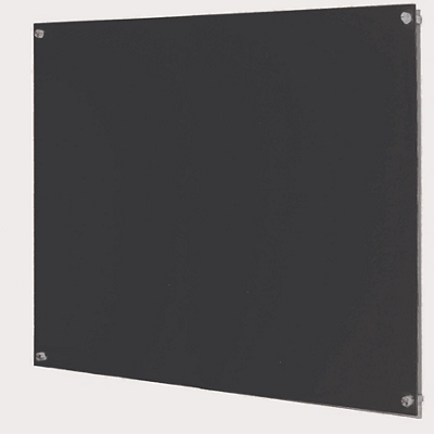 Clearvision Magnetic Black Glass Markerboard 48"x48"