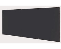 Clearvision Glass Black Markerboard - 48"Hx 96"W