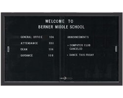 Enclosed Changeable Letter Board 60"Wx36"H