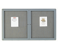 Enclosed Bulletin Board Radius Design - 60"Wx36"H