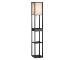 Parker Lantern Floor Lamp with Silk Shade
