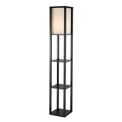 Tall Square Floor Lamp With Three Shelves By Adesso Nbf Com
