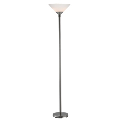 Hi/Low Satin Steel Floor Lamp