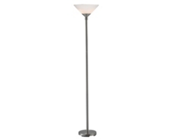 Hi/Low Satin Steel Floor Lamp