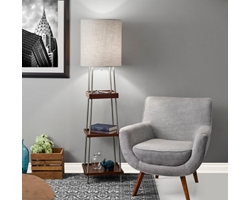 Floor Lamp with Charging Shelf