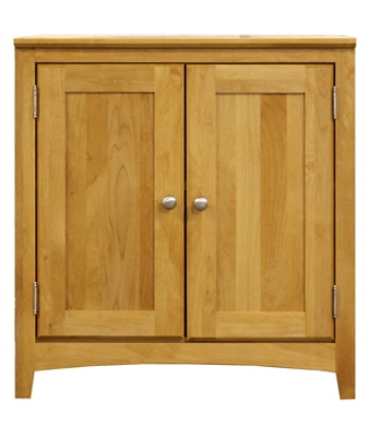 Solid Wood Two Drawer Storage Cabinet, Solid Wood Storage Cabinet