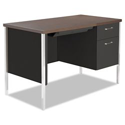 Compact Single Pedestal Metal Desk 45" x 24"
