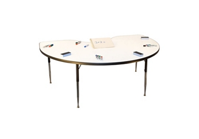 Kidney-Shaped Markerboard Table by Allied Plastic | NBF.com