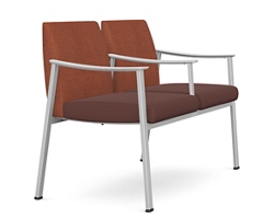 Drea Two Seater with Center Arm in Standard Healthcare Vinyl