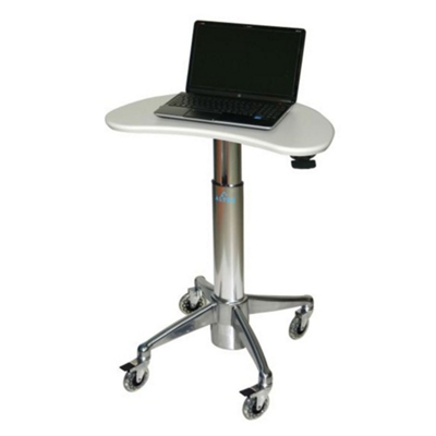 Kidney-Shaped Adjustable Height Laptop Cart