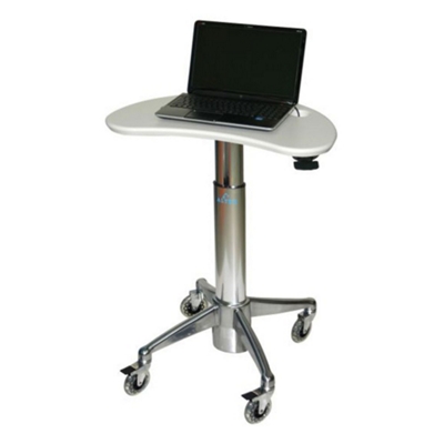 Kidney Shaped Adjustable Height Laptop Cart With Lock By Altus