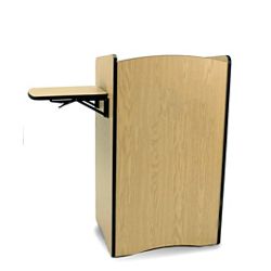 Mobile Lectern with Pull Out Side Shelf