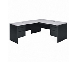 Mod L-Shaped Workstation w/ Hutch - 84