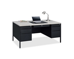 Carbon Double Pedestal Steel Executive Desk - 66