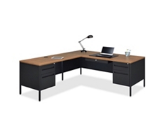 Midland L-Shaped Steel Desk - 72"W x 78"D